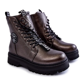 Bottes Chaudes Enfant Trappers Gris Foncé Conley brun