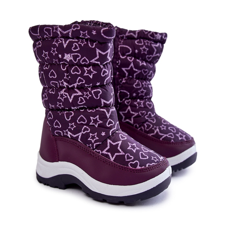 PE1 Bottes de Neige Enfant Warm Purple Terra violet PE1 Bottes de Neige Enfant Warm Purple Terra violet