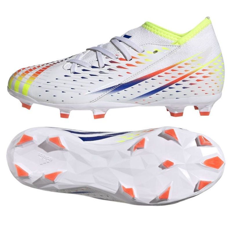 Chaussures de foot Adidas Predator Edge.3 Fg Jr GW0981 blanche blanche Chaussures de foot Adidas Predator Edge.3 Fg Jr GW0981 blanche blanche