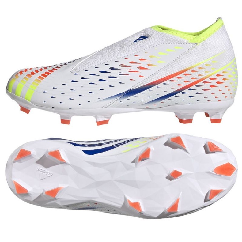 Chaussures de football Adidas Predator Edge.3 Ll Fg Jr GW0984 blanche blanche Chaussures de football Adidas Predator Edge.3 Ll Fg Jr GW0984 blanche blanche