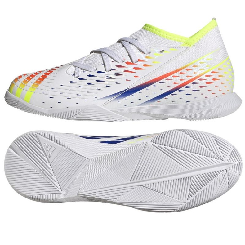 Chaussures de foot Adidas Predator Edge.3 In Jr GV8509 blanche blanche Chaussures de foot Adidas Predator Edge.3 In Jr GV8509 blanche blanche