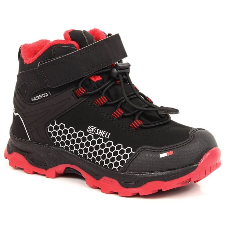 Bottes de neige imperméables à velcro American Club Jr.AM904B le noir