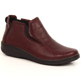 Bottes en cuir confortables Helios W H566B bordeaux