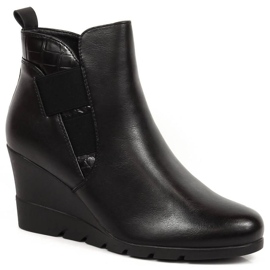 Bottes compensées isolées Filippo W PAW386 noir