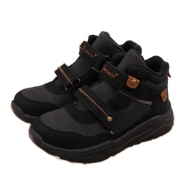 Boots garçon noires à scratchs McKeylor