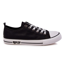 Baskets en cuir pour hommes Big Star KK174047 Noir le noir