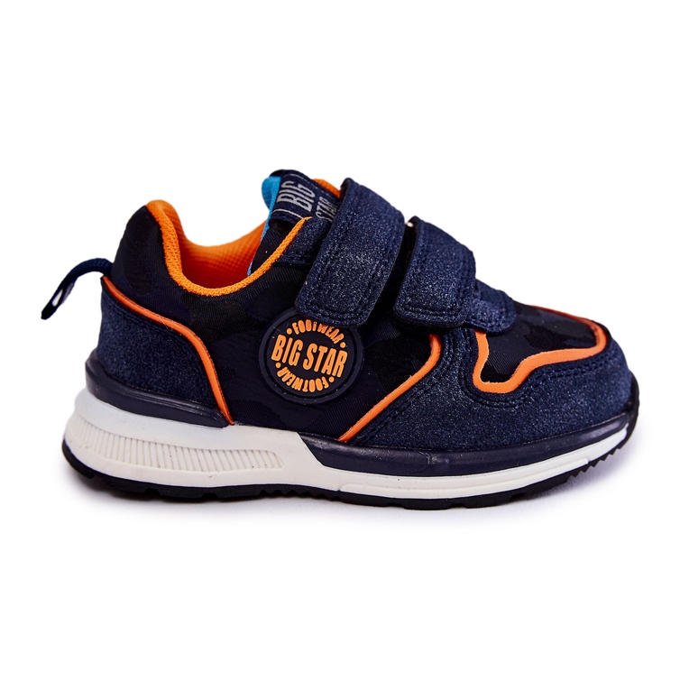 Chaussures Sport Enfant Système Velcro Memory Foam Big Star KK374183 Bleu Marine