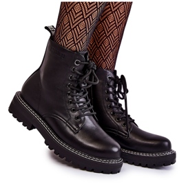 Bottes pour femmes sur la plate-forme Big Star Black KK274538 noir