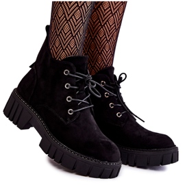 Sergio Leone Bottines Lacets Chaudes En Daim Noir Bjorg le noir