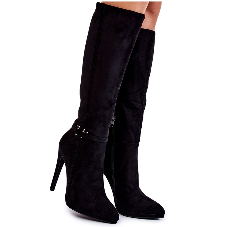 PS1 Bottes Linney noires en daim classiques le noir