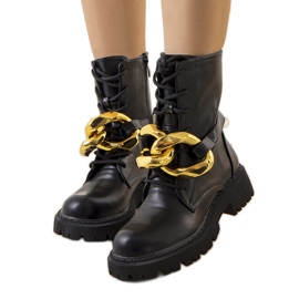 Bottes de randonnée noires avec chaîne Galar le noir