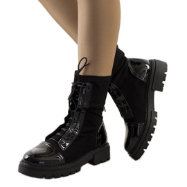 Boots noires à tige souple Asela