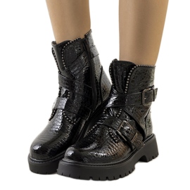 Bottines Helia vernis noir