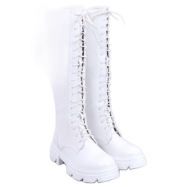 BM Bottes d'équitation femme Hanson White blanche