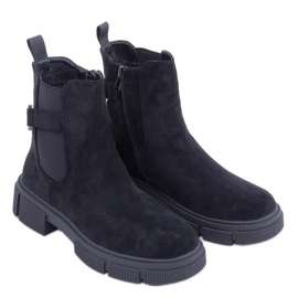 BM Bottines Chelsea femme Chance Noir