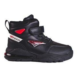 Bottines isolées à lacets noires pour garçon le noir