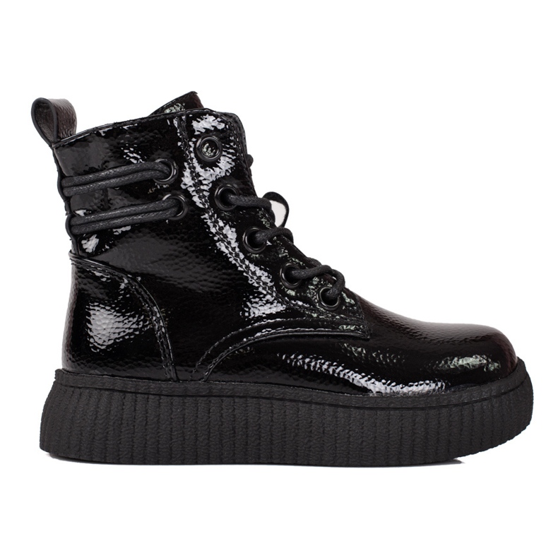 Bottes noires pour filles sur la plateforme Shelovet le noir