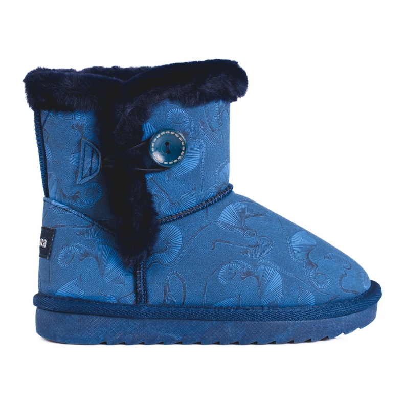 Bottes de neige bleues pour fille avec un motif Shelovet Bottes de neige bleues pour fille avec un motif Shelovet