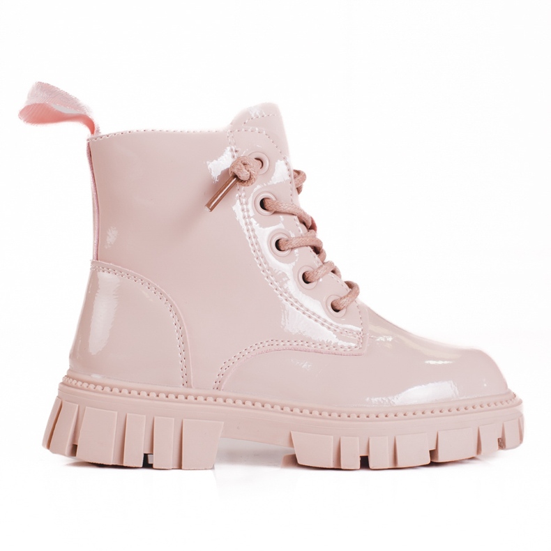 Bottes fille Shelovet laquées roses