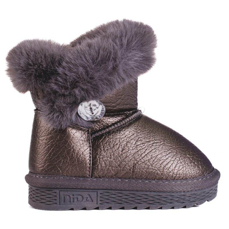 Bottes de neige chaudes pour filles avec fourrure Shelovet marron brun