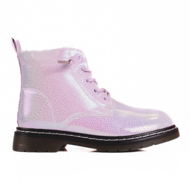 Boots fille roses brillantes Boots fille roses brillantes