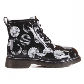 Boots fille à motif noir