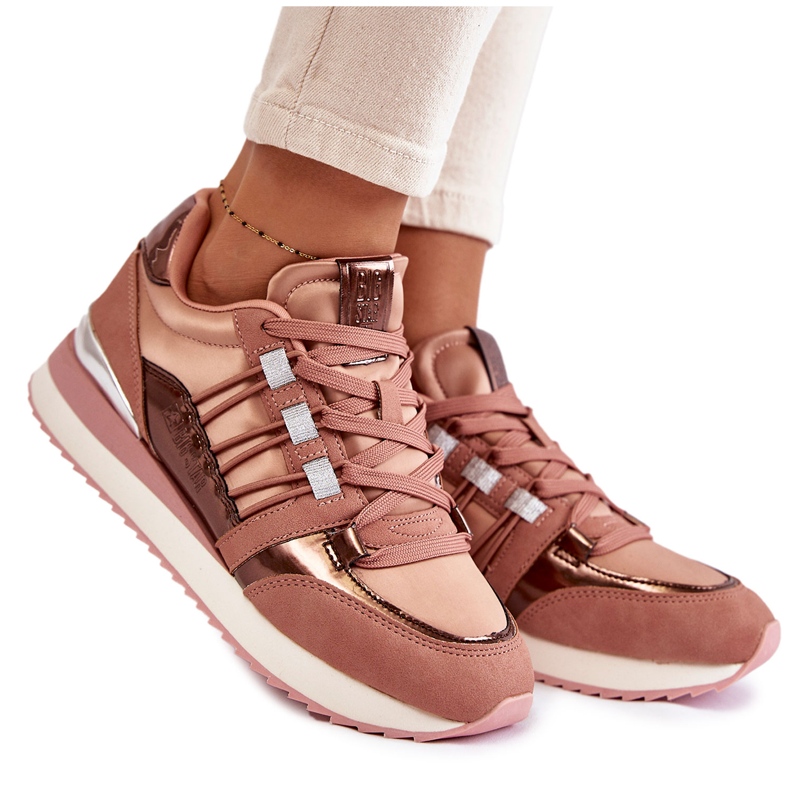 Chaussures de sport à la mode pour femmes Big Star KK274111 Rose