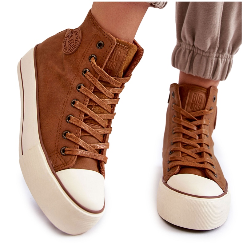 Baskets Hautes Isolées Femme Big Star KK274171 Marron brun