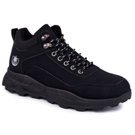 BM Chaussures de trekking chaudes Otto Black pour hommes Trappers noir