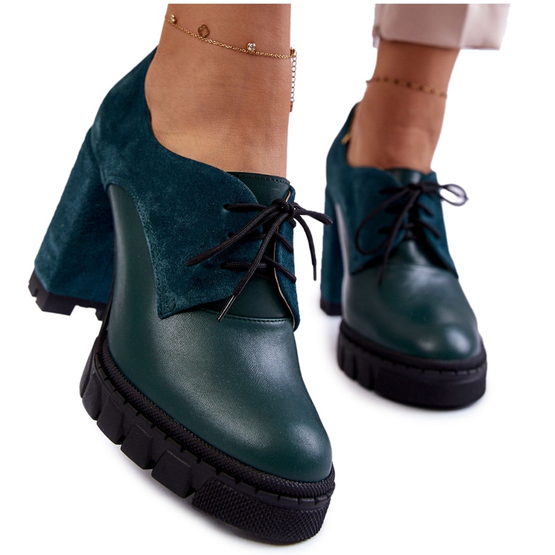 PA2 Bottes en daim et cuir à la mode sur la plateforme Green Carisa vert