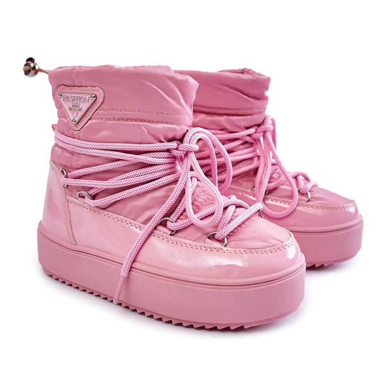 PM1 Bottes de neige chaudes à lacets roses Colina PM1 Bottes de neige chaudes à lacets roses Colina
