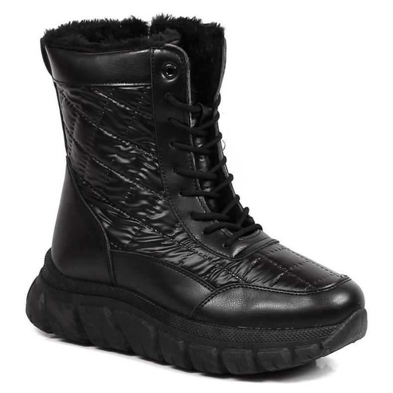 Bottes hautes avec fourrure Vinceza W JAN165A le noir Bottes hautes avec fourrure Vinceza W JAN165A le noir