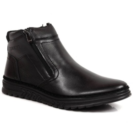 Chaussures en cuir avec fermetures éclair isolées T.Sokolski M SCA187A noir