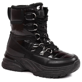 Bottes de neige métallisées à lacets Potocki W WOL117A noir