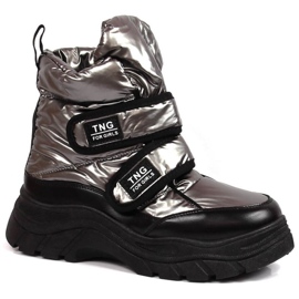Bottes de neige velcro Potocki Jr WOL118B argent