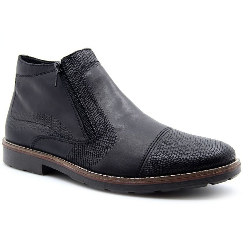 Bottes isolantes en cuir Rieker M RKR269 le noir