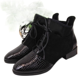 Bottes isolées en peau de serpent Filippo W PAW267A noir