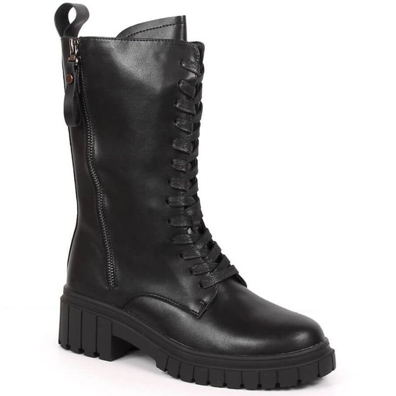 Bottes isolées en cuir Artiker W HBH38A le noir