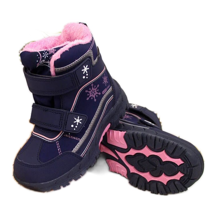 Bottes de neige imperméables Velcro American Club Jr AM852A bleu Bottes de neige imperméables Velcro American Club Jr AM852A bleu