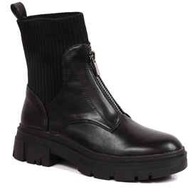 Bottes chaudes femme Filippo noires avec une chaussette
