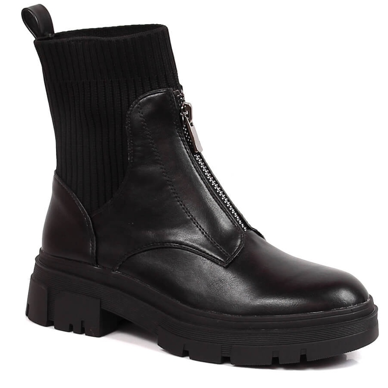 Bottes chaudes femme Filippo noires avec une chaussette le noir