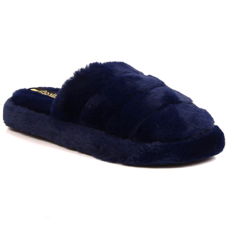 T.Sokolski Chaussons de maison en peluche bleu marine pour femme T. Sokolski