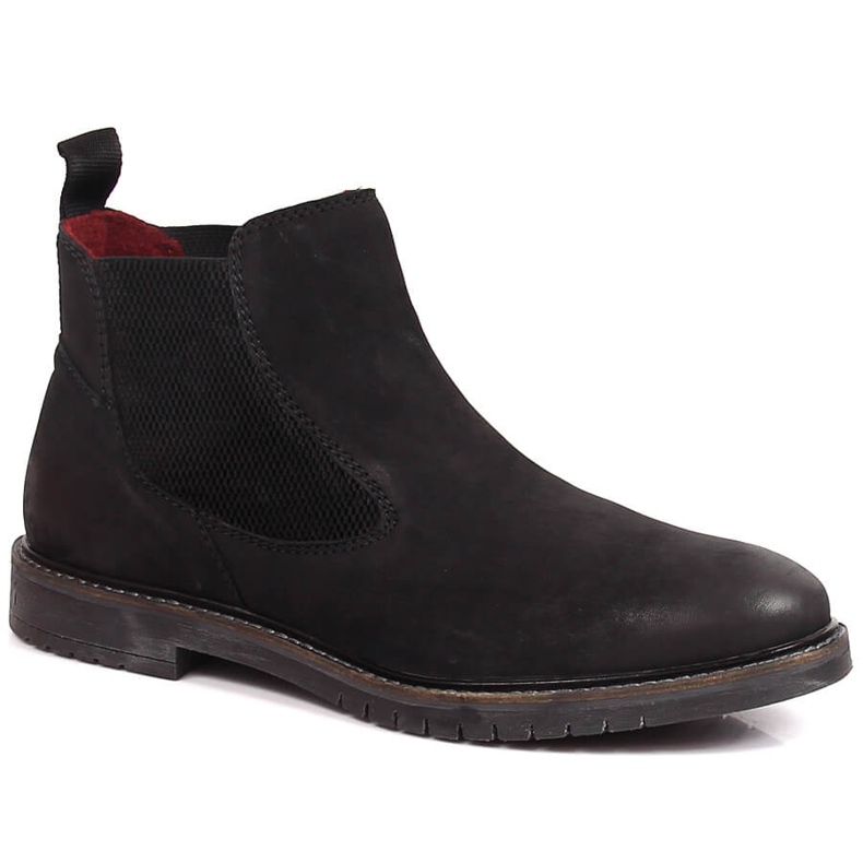 Bottines Chelsea homme, slip-on noir Bugatti KK153097 le noir