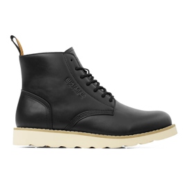 Big Star Chaussures en cuir pour hommes hautes noires Buster Bustagrip