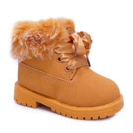 Bottes Trappeurs Enfant Chauffées Avec Fourrure Camel Tesoro brun