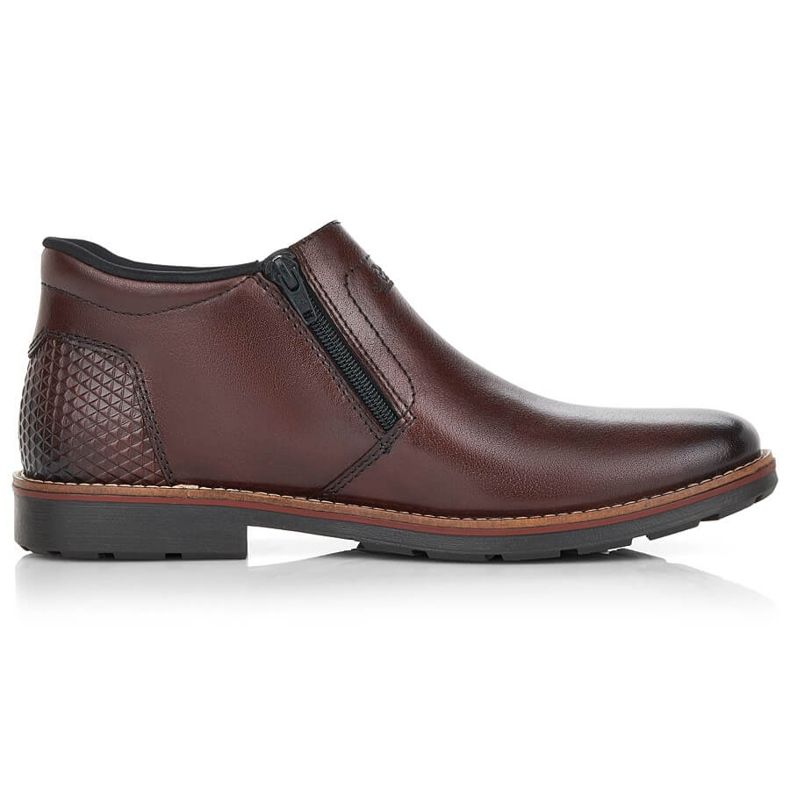 Bottes pour hommes en cuir marron Rieker 15398 brun