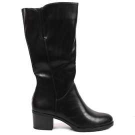 Bottines femme à talon élastiqué Jezzi noir