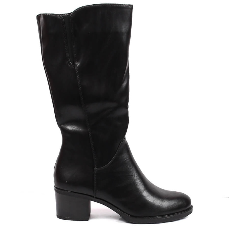 Bottines femme à talon élastiqué Jezzi le noir