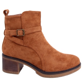 PA1 Bottes à talons larges Aretha Camel brun multicolore