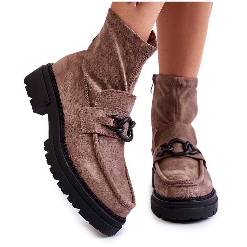 Bottines en Daim pour Femme La.Fi 250042B-SU Beige